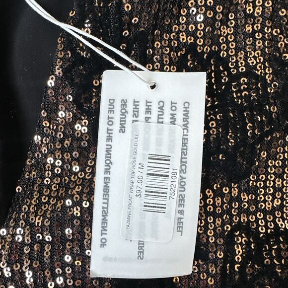 NWT Dear John YAZMINE NOVELTY TOP SPARKLING LILLY SEQUIN SIZE M - Picture 10 of 14